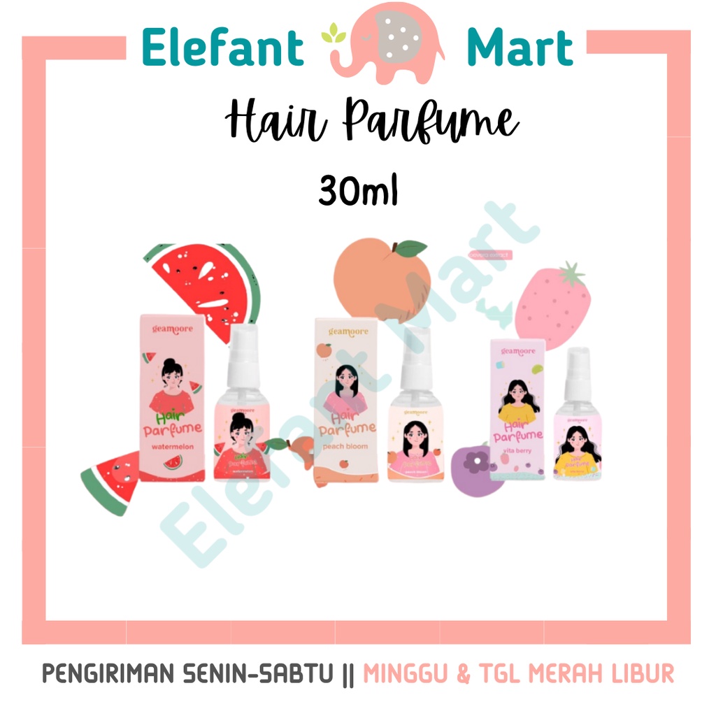 ELEFANT MART - GEAMOORE Hair Mist Perfume 30ml Parfum Pewangi Rambut Hijab