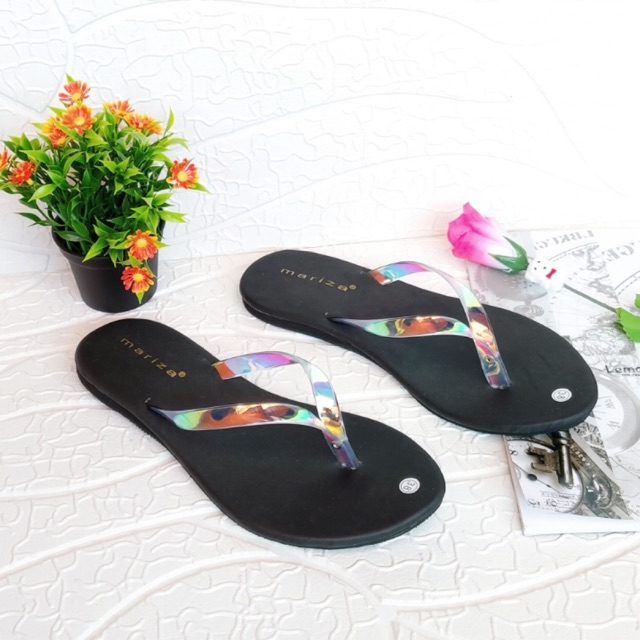 Sandal Wanita Japit Jelly Pelangi M01