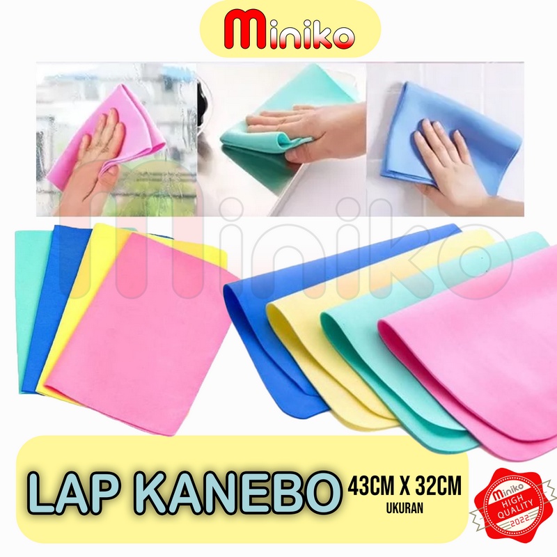 Kain Lap Kanebo Serat JUMBO 43cm x 32cm x 0.2mm - Kanebo Random Warna - Tanpa Tempat