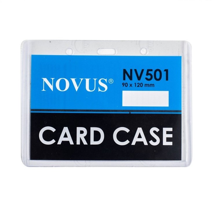 5Pcs Card Case Novus NV501 90x120mm - Glue Card - Name Tag Tebal - Plastik Tempat ID Card - Kantong Kartu Nama - Top Loader Mendatar