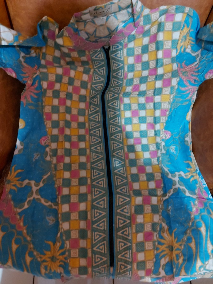 M-l-xl-xxl Batik Tunik Wanita Asj Sa Hrb026 Kenongo Pekalongan Sogan Tulis