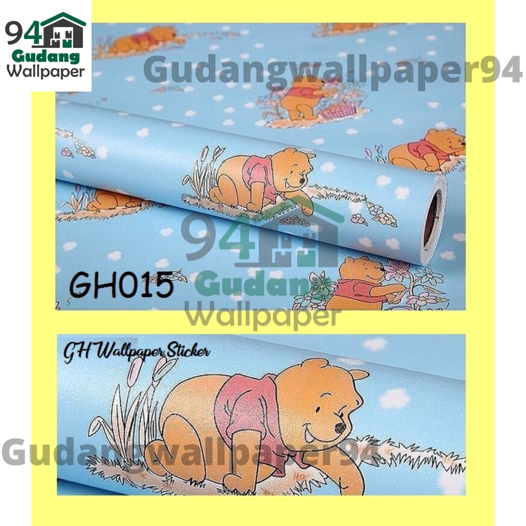 (COD) Wallpaper Stiker Dinding / Walpaper dinding Kamar Tidur Wallpaper Motif Winnie The Pooh