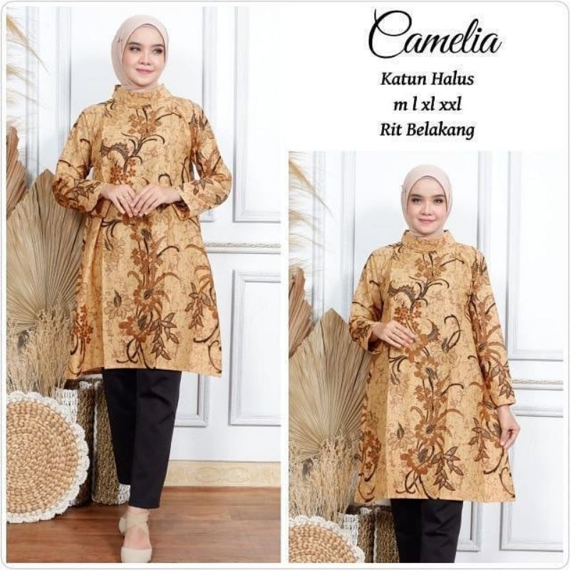 Batik Solo Halus Tunik Wanita Katun Primisima