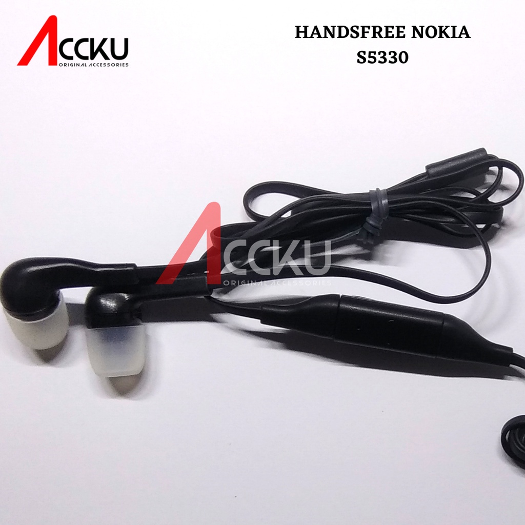 [ 5530 Black ] Headset Nokia 3.5mm Handsfree Nokia Original 100% Headset Nokia Asha 101 Nokia Asha 202 Asha 303 Handsfree Nokia 5530 Nokia 2205 Nokia 2610