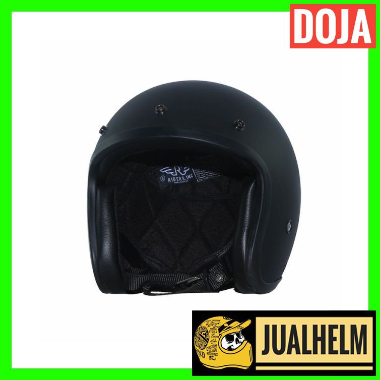 Helm Doja Matte Black ( Half Face / Bogo / Klasik / Sada )