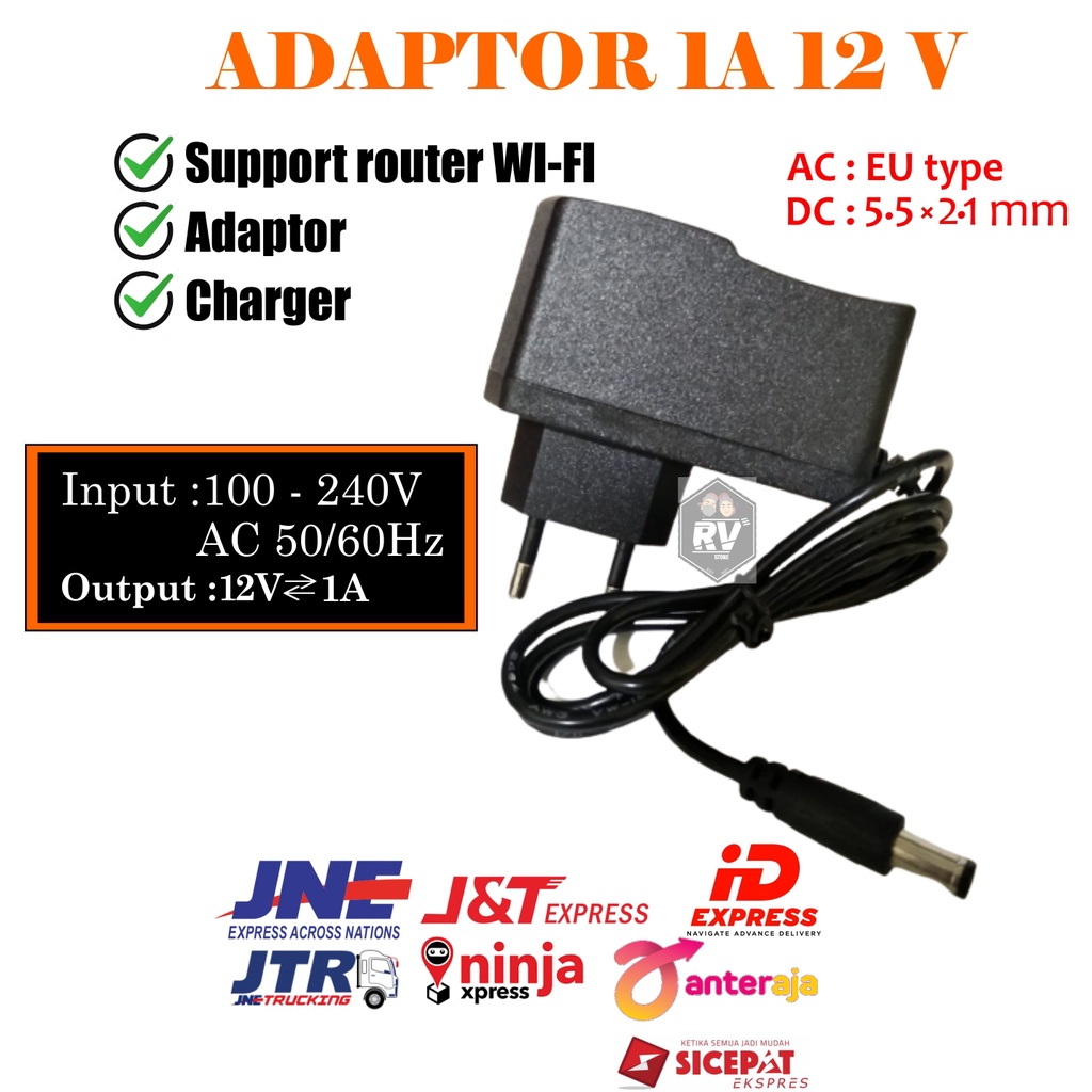 ADAPTOR 1A/12V - SUPPORT ROUTER WIFI