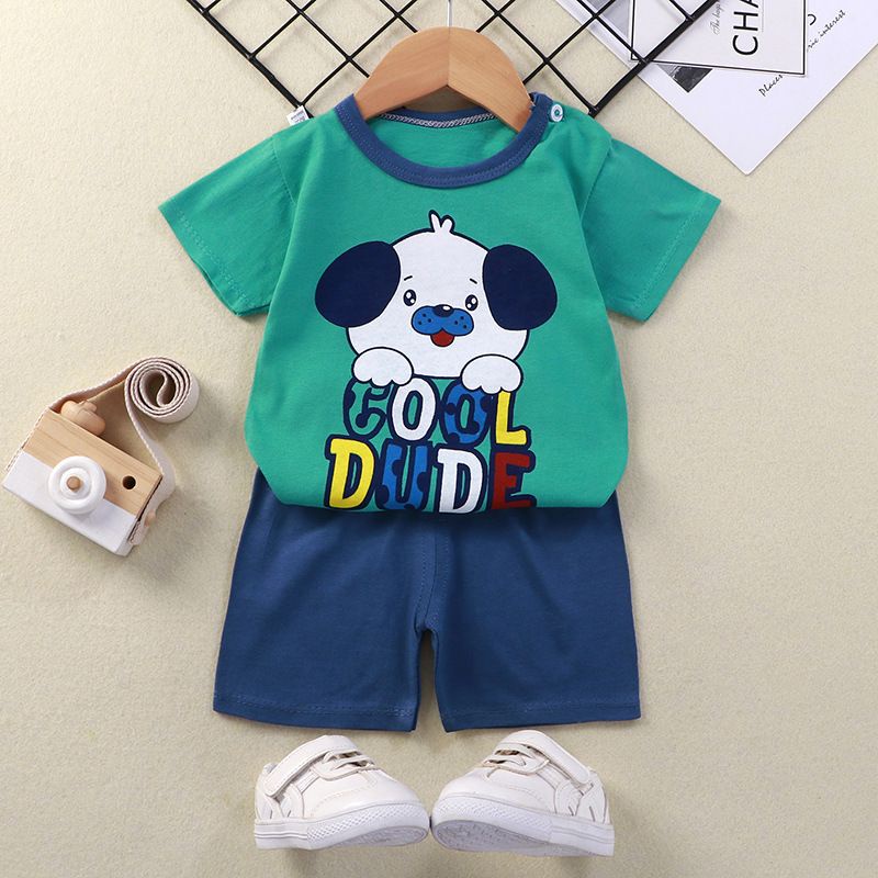 Setelan bayi / pakaian Anak Baju bayi 0-1 tahun / Setelan pendek bayi Baju rumah bayi lucu karakter