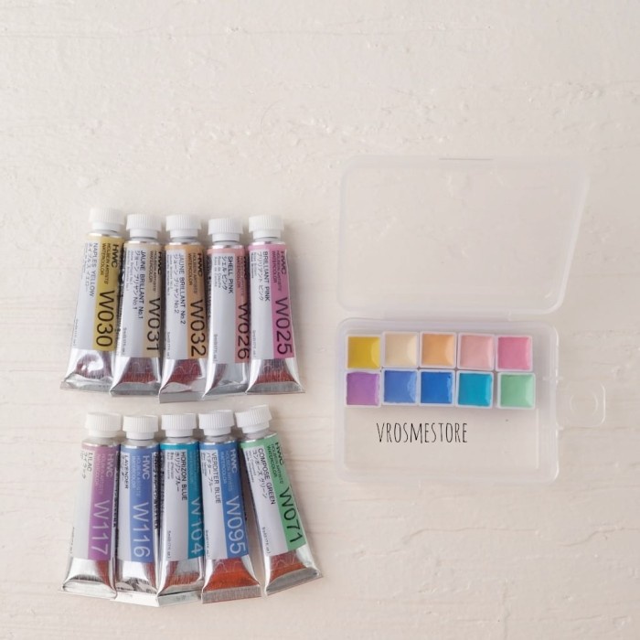 

(TERLARIS) Holbein Pastel Set Watercolor share in minipan 10 warna