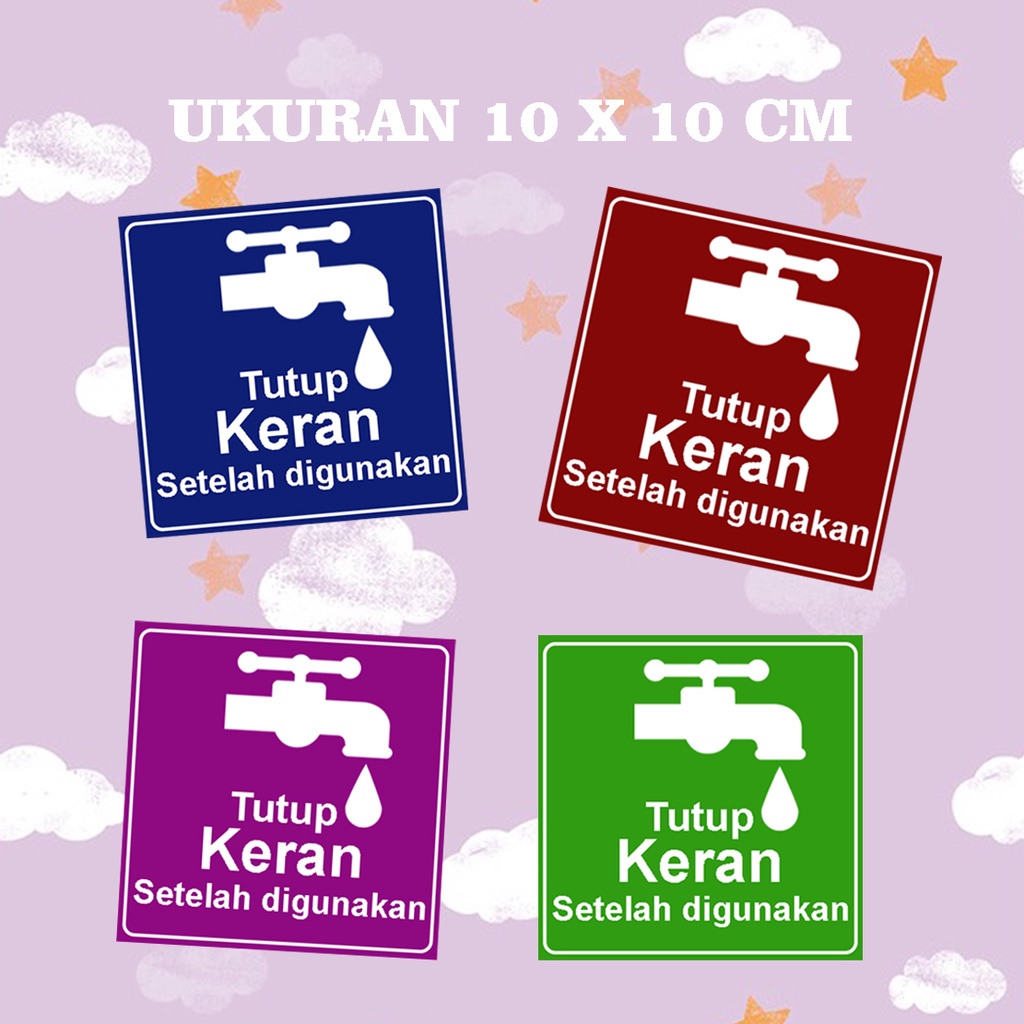 

Stiker Tutup keran setelah digunakan seller