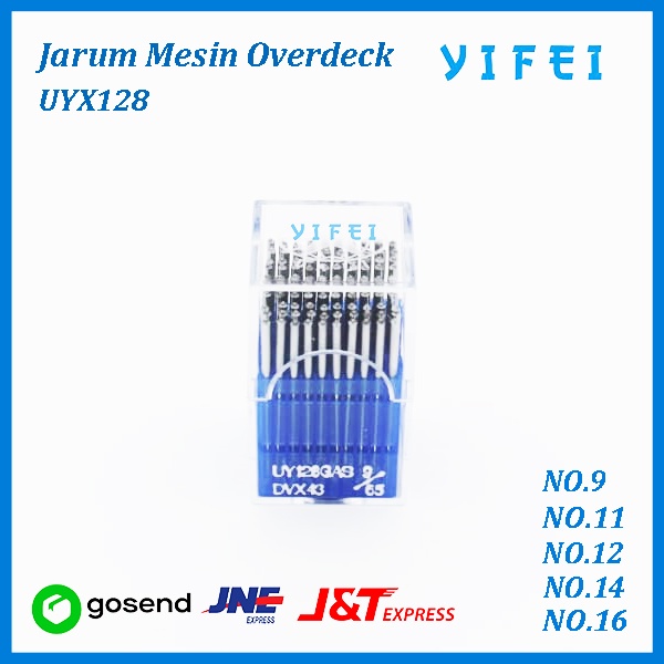 Jarum Overdeck DALI UYx128 No#11#12#14 - 11/Jarum Mesin Jahit Cam - 9