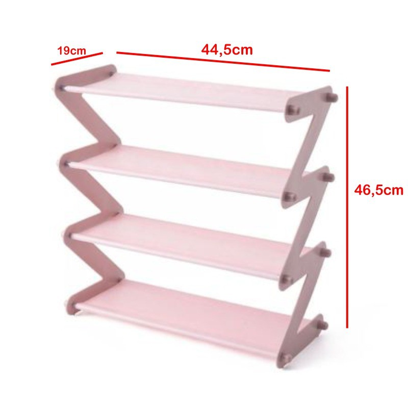 Rak Sepatu 4 Susun Shoe Rack Sandal Holder Mudah Bongkar Pasang Rak Buku K.R.88