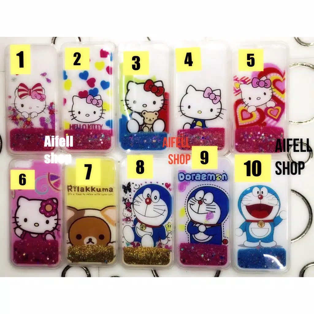 Soft Case Silikon Glitter Aqua Water Stars Karakter Hello Kitty HK 3D Samsung Z2, S3