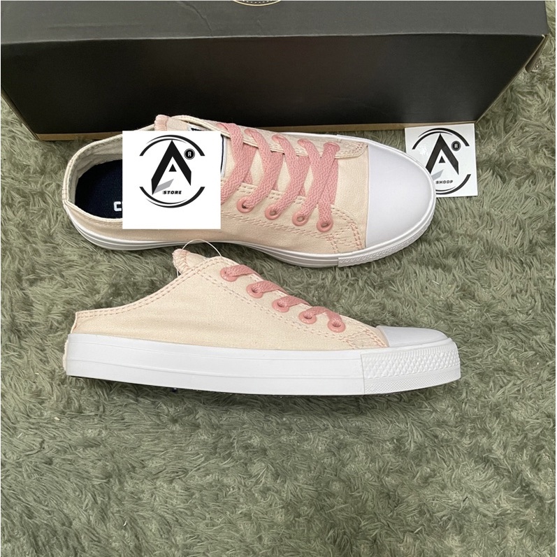 TERBARU!!!BISA COD SEPATU SNEAKER PEACH BUSTONG WANITA TANPA TUTUP BELAKANG  SEPATU KEKINIAN SEPATU REAL PICT SEPATU CONVERSE ALLSTAR HIGT QUALITY FREE BOX