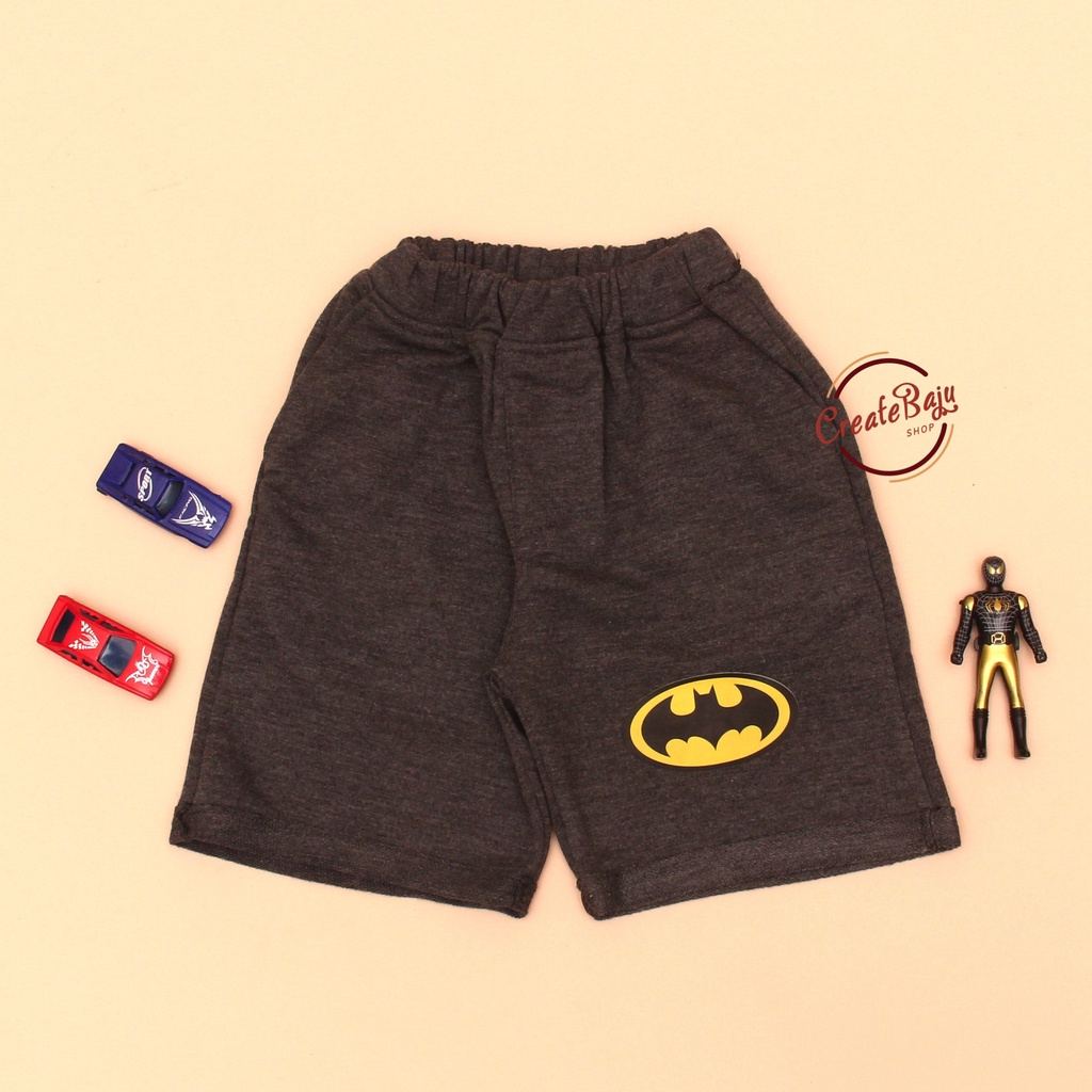 CELANA PENDEK ANAK MOTIF SUPERHERO BABYTERRY CELANA SANTAI ANAK LAKI 1-5 TAHUN FASHION TERMURAH