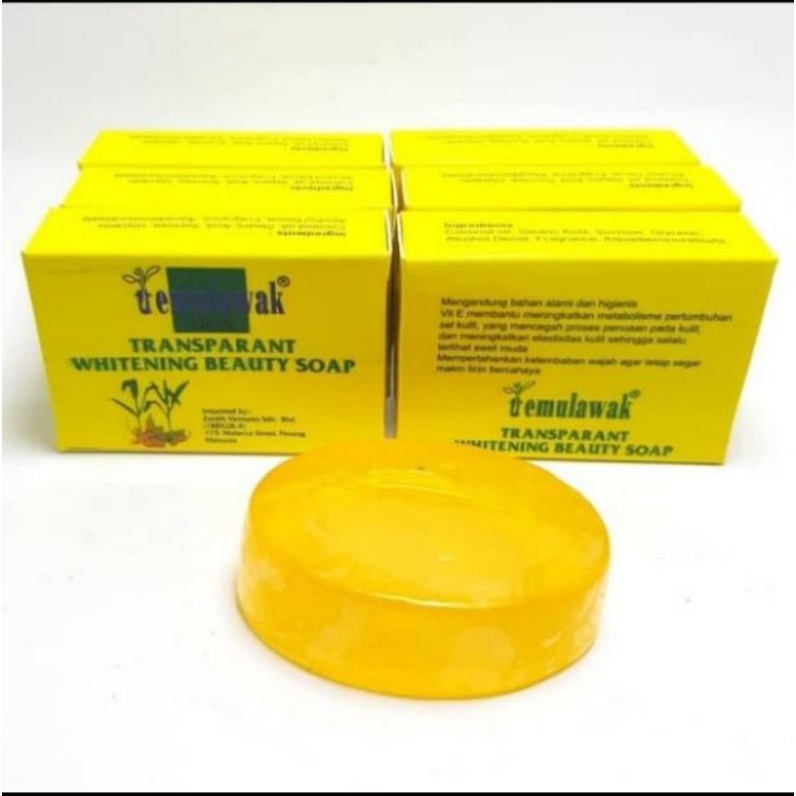 (Pcs) Sabun Temulawak Oval Transparan Whitening