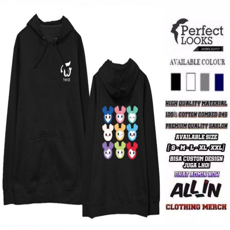 HOODIE JUMPER TWICE KPOP TWICE LOVELY (READY SIZE S-XXL)
