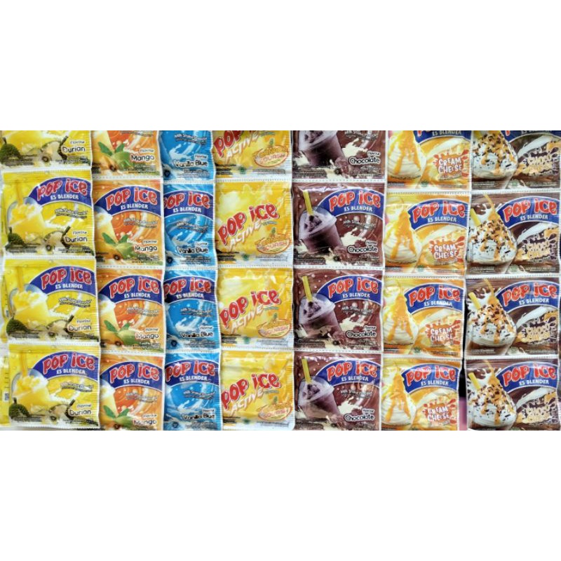 

Pop Ice Sachet Blender Bubuk minuman Instan Varian Rasa