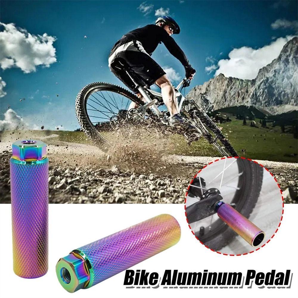 R-FLOWER 2pcs Pedal As Sepeda Anti Slip As Depan Belakang MTB Bike Footrest Lever Cylinder Grip