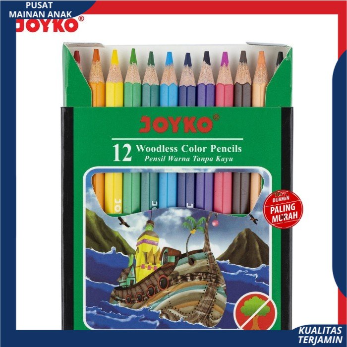 

Pensil Warna Joyko 12 Warna ukuran Pendek CP-107 PMA