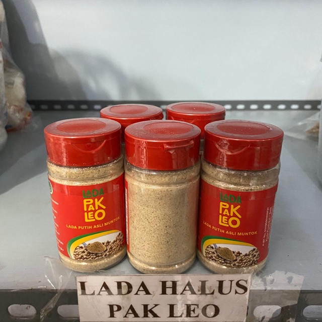 

Lada Halus / Lada Putih Bangka Cap Pak Leo - Bahan Masakan Bangka - Khas Bangka - Makanan Bangka