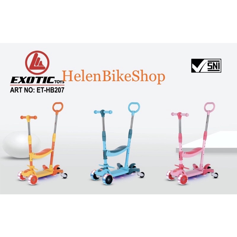 Scooter Exotic 207 Free Batre dan ban Karet