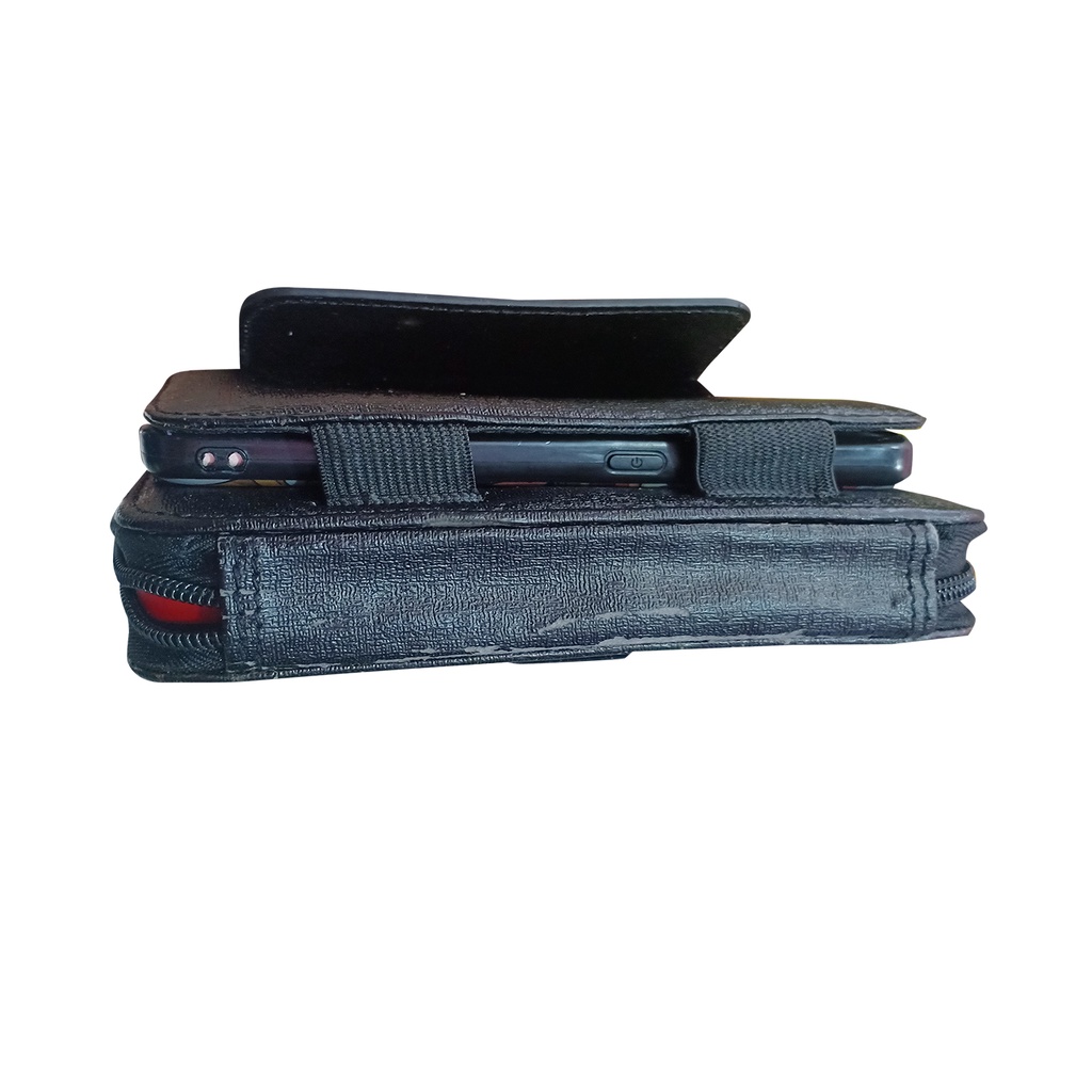 Sarung Pinggang Dompet Polos ( Hitam) 2 in 1