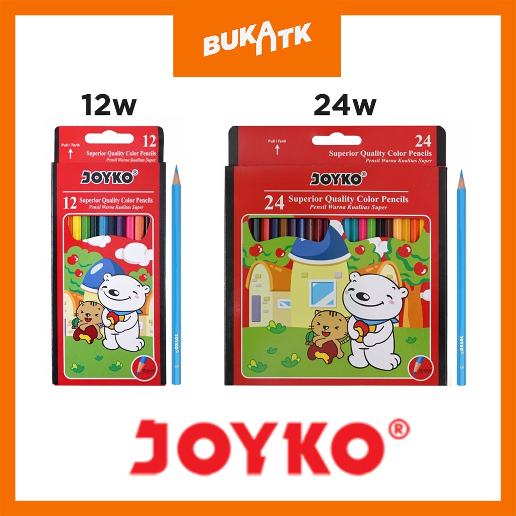 

Pensil Warna Joyko 12 / 24 warna