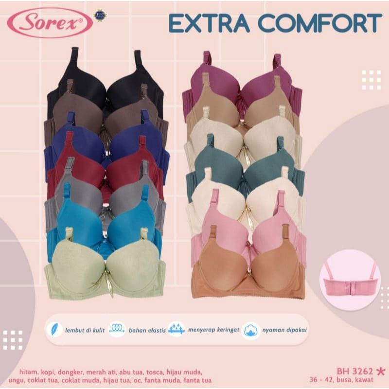 Bra EXTRA Comfort Sorex 3262 Busa Tipis kawat Cup Besar