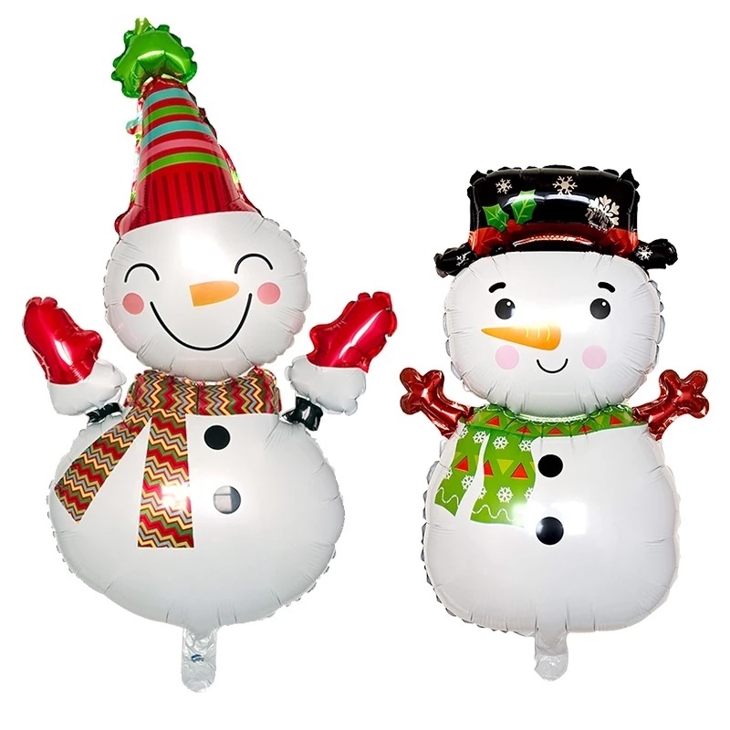 [1 Pc Pack] [ Large Christmas Foil Balloons ] [Santa Claus Reindeer snowman balloon][Snowman Santa Claus Elk Christmas Tree Decoration ][For Birthday Wedding Party Home Decor Supplies]