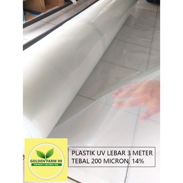 Plastik UV Hercules lebar 3 meter 200 micron 14 persen untuk Green House - Murah