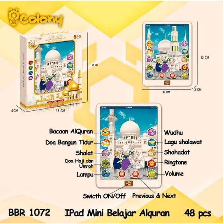 IPad Mini Mainan Anak Edukasi Elektronik Belajar Mengaji Muslim Alquran