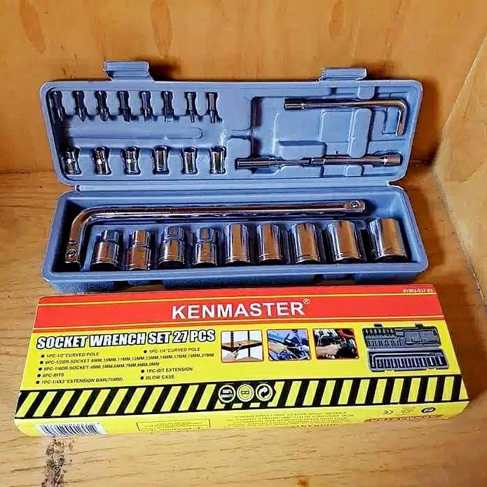 Kenmaster , 27 Pcs , Kunci sock , Socket wrench , Set Kunci Sok