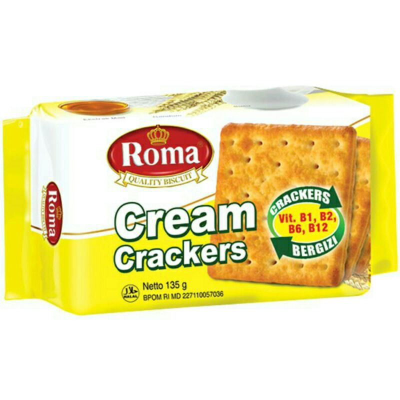 

ROMA CREAM CRACKERS 135 gram (FREE BUBBLE)