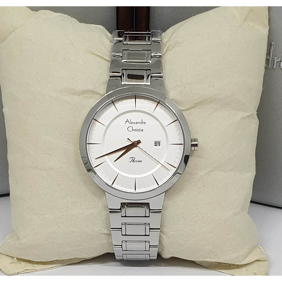 Alexandre Christie Ac 2837 Silver White Jam Tangan Wanita Original