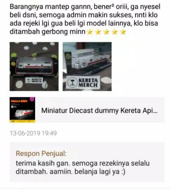 KD4♦ MINIATUR KERETA API INDONESIA MAINAN LOKOMOTIF ANAK DIECAST MAKET SEPUR CC 201 8325 AGUNG CRAFT