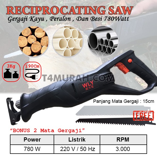  Gergaji  Mesin WLY Untuk Kayu  dan  Besi  Tenaga Listrik 