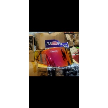 Flat Visor KYT R10 Iridium RedGold No Risk