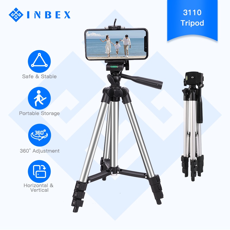 Jual INBEX TF-3110 Tripod/106cm Tripod HP dan Kamera+Free Holder U/for