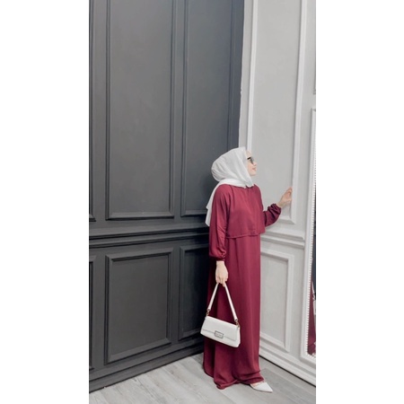 dress kasih maroon by icaima