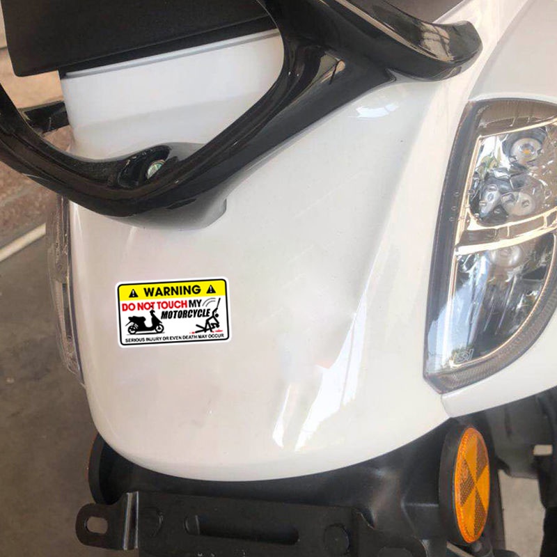 &quot;Don't Touch My Motorcycle&quot; Stiker Peringatan &quot;Jangan Sentuh Sepeda Motor Saya&quot; Motocross Skuter Sepeda Reflektif Stiker untuk YAMAHA