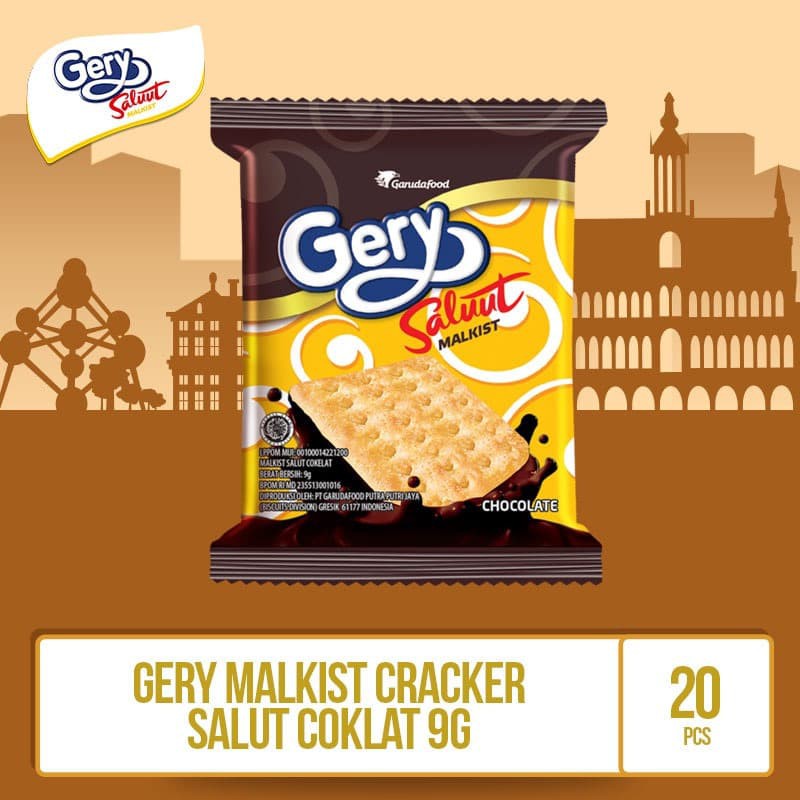 

PROMO GERY MALKIST CRACKER SALUT COKLAT -9G BY GARUDAFOOD (MALS4) / PACK TERMURAH