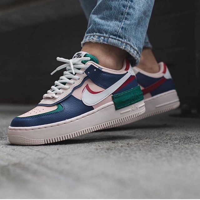 nike air force 1 shadow pink and navy