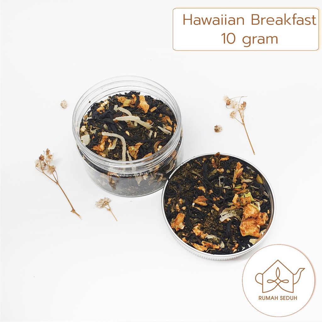 

10gr Hawaiian Breakfast Tea / Genmaicha, Teh Hitam, Apel, Kelapa
