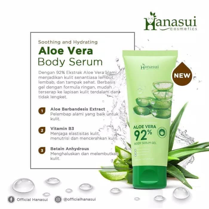 HANASUI ALOE VERA BODY SERUM GEL 200ML / BODY SERUM HANASUI