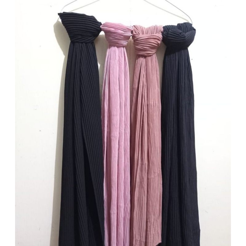 jilbab pasmina plisket