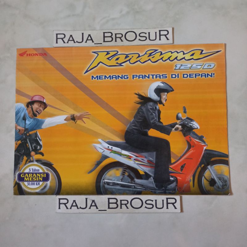 Poster brosur leaflet jadul lawas Honda Karisma 125 D Karisma 125D 2004