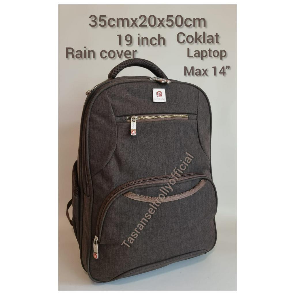 Tas Ransel Laptop Polo Interclub 19inch size Besar 100%original.