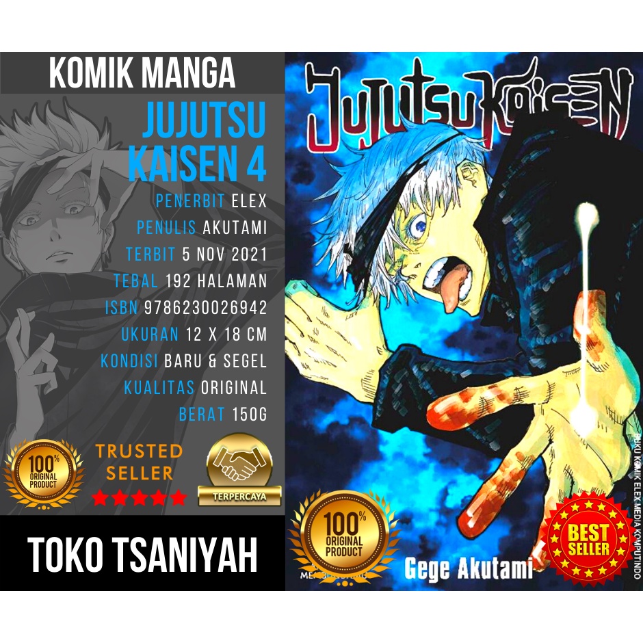 Komik Jujutsu Kaisen 4 Gege Akutami Yuji Itadori Yuta Okkotsu Satoru Gojo Megumi Fushiguro Nobara Ku
