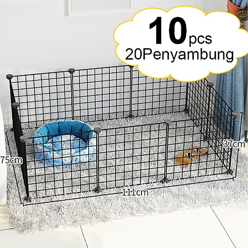 DIY Kandang Hewan Peliharaan / Kandang Kucing / Kandang Anjing Pagar Besi/ pagar hewan   peliharaan