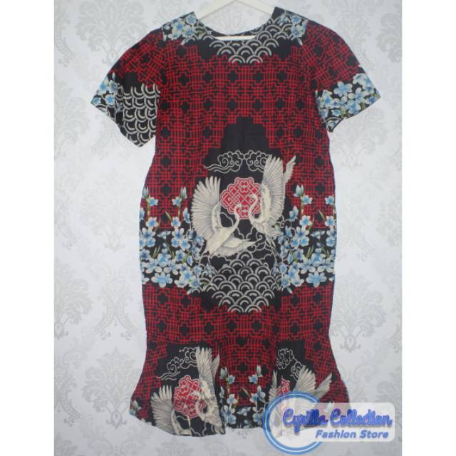 Dress Batik Stretch Jumbo - Imlek